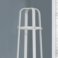 COAT RACK - 72"H - WHITE METAL WITH AN UMBRELLA HOLDER