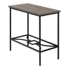 ACCENT TABLE - 22"H - DARK TAUPE - BLACK METAL