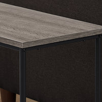 ACCENT TABLE - 22"H - DARK TAUPE - BLACK METAL
