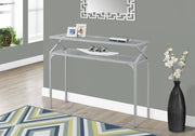 ACCENT TABLE - 42"L - SILVER METAL HALL CONSOLE