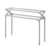 ACCENT TABLE - 42"L - SILVER METAL HALL CONSOLE