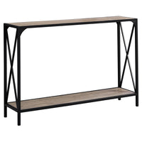 ACCENT TABLE - 48"L - DARK TAUPE - BLACK HALL CONSOLE