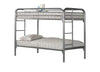 BUNK BED - TWIN - TWIN SIZE - SILVER METAL