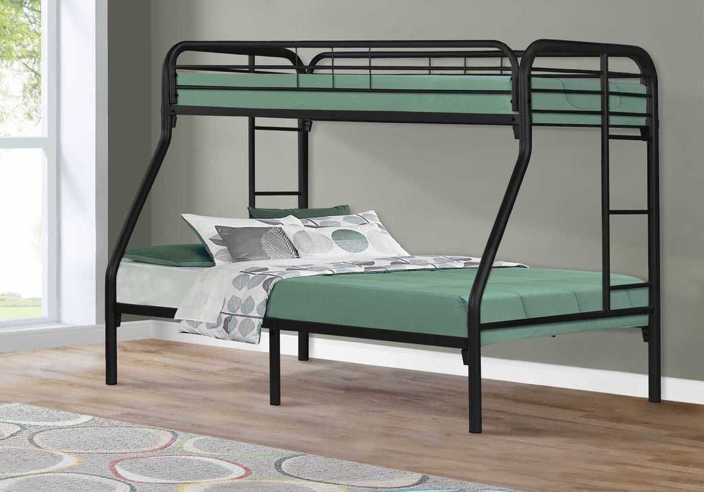 BUNK BED - TWIN - FULL SIZE - BLACK METAL