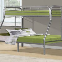 BUNK BED - TWIN - FULL SIZE - SILVER METAL