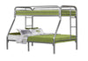 BUNK BED - TWIN - FULL SIZE - SILVER METAL