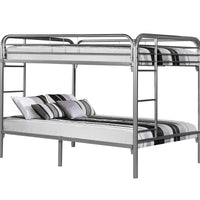 BUNK BED - FULL - FULL SIZE - SILVER METAL