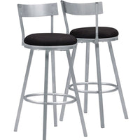 BARSTOOL - 2PCS - 43"H - SWIVEL - SILVER METAL