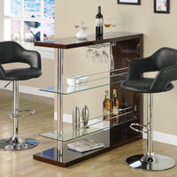 BARSTOOL - BLACK - CHROME METAL HYDRAULIC LIFT