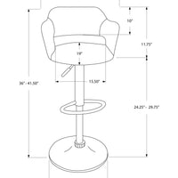 BARSTOOL - BLACK - CHROME METAL HYDRAULIC LIFT