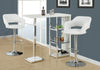 BARSTOOL - WHITE - CHROME METAL HYDRAULIC LIFT