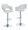 BARSTOOL - WHITE - CHROME METAL HYDRAULIC LIFT