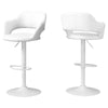 BARSTOOL - WHITE - WHITE METAL HYDRAULIC LIFT