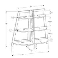 BOOKCASE - 48"H - CAPPUCCINO ACCENT ETAGERE