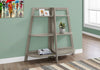 BOOKCASE - 48"H - DARK TAUPE ACCENT ETAGERE