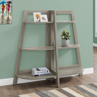 BOOKCASE - 48"H - DARK TAUPE ACCENT ETAGERE