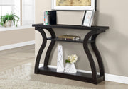 11.5" X 47.25" X 32" Cappuccino Hollow Core Particle Board  Accent Table Hall Console