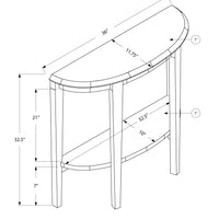 ACCENT TABLE - 36"L - DARK TAUPE HALL CONSOLE