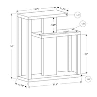 ACCENT TABLE - 32"L - DARK TAUPE HALL CONSOLE