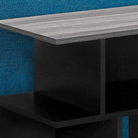 ACCENT TABLE - 24"H - BLACK - GREY TOP