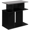 ACCENT TABLE - 24"H - BLACK - GREY TOP