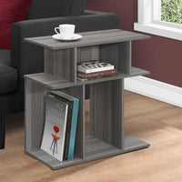 23.75" Grey Particle Board and Laminate Accent Table