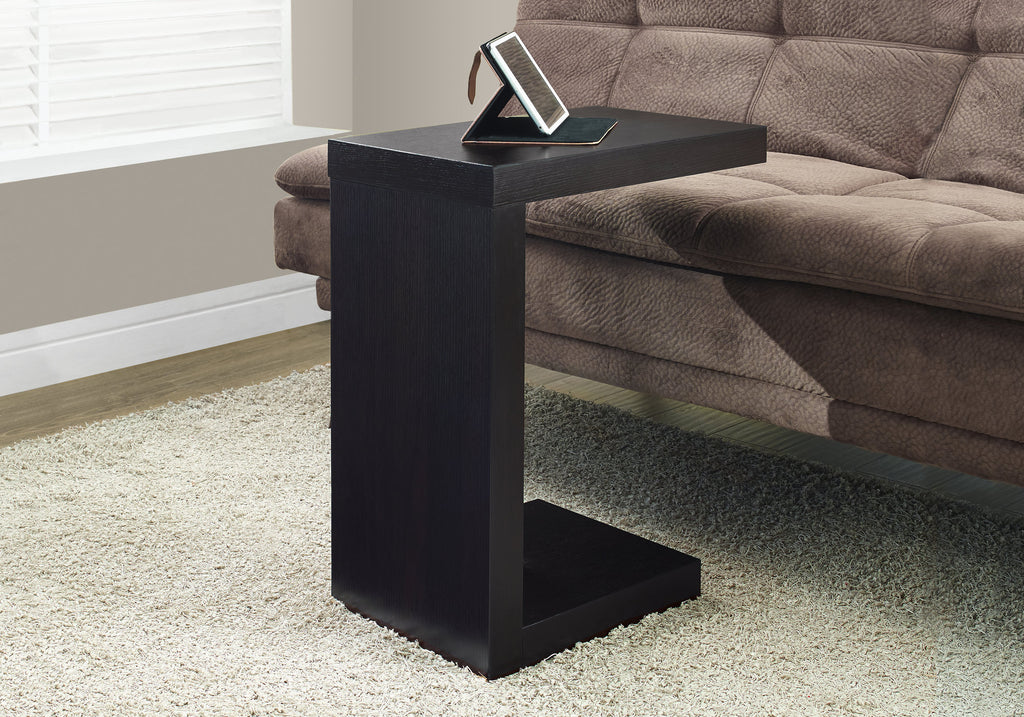 24" Cappuccino Particle Board, and MDF Accent Table with a Hollow Core