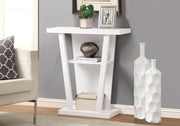 33.75" White Particle Board,  MDF Accent Table with a Hollow Core