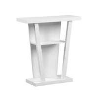 33.75" White Particle Board,  MDF Accent Table with a Hollow Core