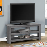 19.75" Grey Particle Board and Laminate TV Stand