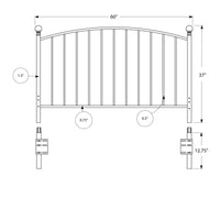 50" Coffee Metal Queen or Full Size Bed Headboard