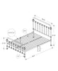 47.75" Metal Frame Queen Size Bed