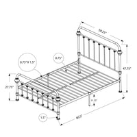 47.75" Metal Frame Queen Size Bed