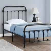 47.75" Black Metal Frame Twin Size Bed