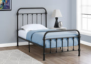 47.75" Black Metal Frame Twin Size Bed