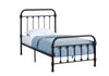 47.75" Black Metal Frame Twin Size Bed