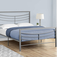 47.75" Silver Metal Frame Full Size Bed