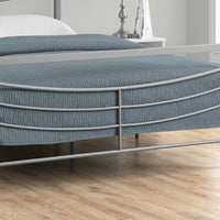 47.75" Silver Metal Frame Queen Size Bed