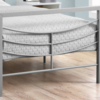 47.75" Silver Metal Frame Twin Size Bed