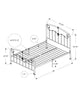 47.75" Pink Metal Frame Twin Size Bed
