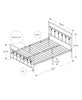 47.75" Metal Frame Queen Size Bed