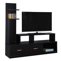 60" Particle Board, Hollow Core, MDF TV Stand with a Display Tower