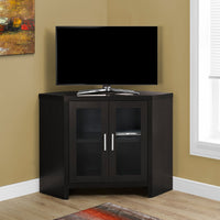 30" Particle Board, Hollow Core, and MDF TV Stand with Glass Doors