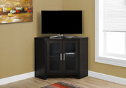 30" Particle Board, Hollow Core, and MDF TV Stand with Glass Doors