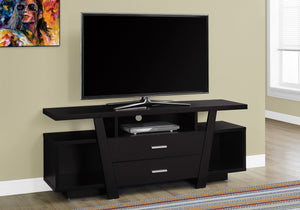 23.75" Particle Board, Hollow Core, and MDF TV Stand with 2 Drawers