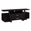 23.75" Particle Board, Hollow Core, and MDF TV Stand with 2 Drawers