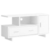 23.75" White Particle Board, Hollow Core, MDF TV Stand with Storage