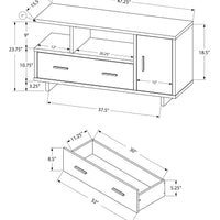 23.75" Particle Board, Laminate, and MDF TV Stand with Storage