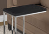 25.25" Cappuccino Particle Board and Chrome Metal Accent Table