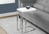 25.25" Particle Board and Chrome Metal Accent Table